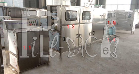 200BPH 5 Gallon 18.9L Système de Ligne de Machine de Remplissage d'Eau Semi Aurto fournisseur