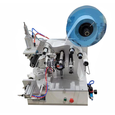 Étiqueteur adhésif semi-automatique d'équipement de machine à étiquettes d'autocollant pour les côtés de la bouteille 3 de place ou le cercle de bouteille ronde fournisseur
