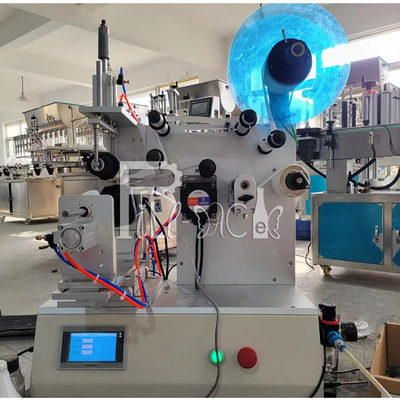 Étiqueteur adhésif semi-automatique d'équipement de machine à étiquettes d'autocollant pour les côtés de la bouteille 3 de place ou le cercle de bouteille ronde fournisseur