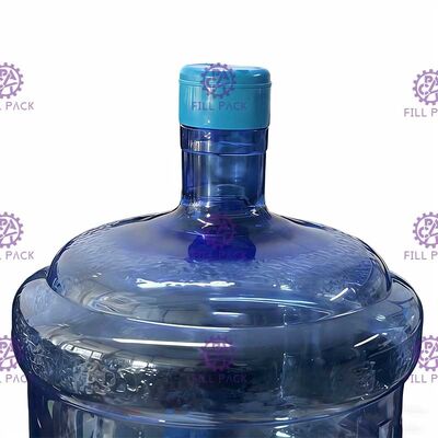 Capsule pure d'une seule pièce de gallon de pe du seau d'eau 55mm avec les labels adaptés aux besoins du client fournisseur