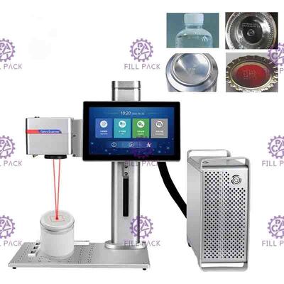 Machine d'impression laser de bureau de 20 W pour marquer la date et le code de lot sur les cartons et les bouteilles de vin fournisseur