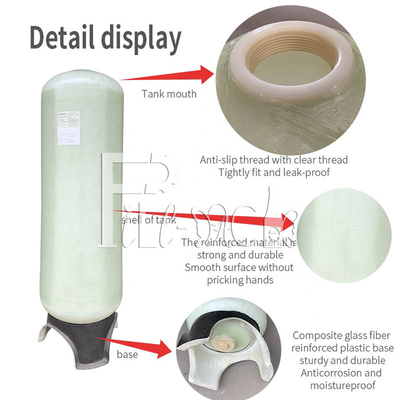 Réservoir en fibres de verre et pièces de filtre d'eau de réservoir de Frp pour le traitement de l'eau fournisseur