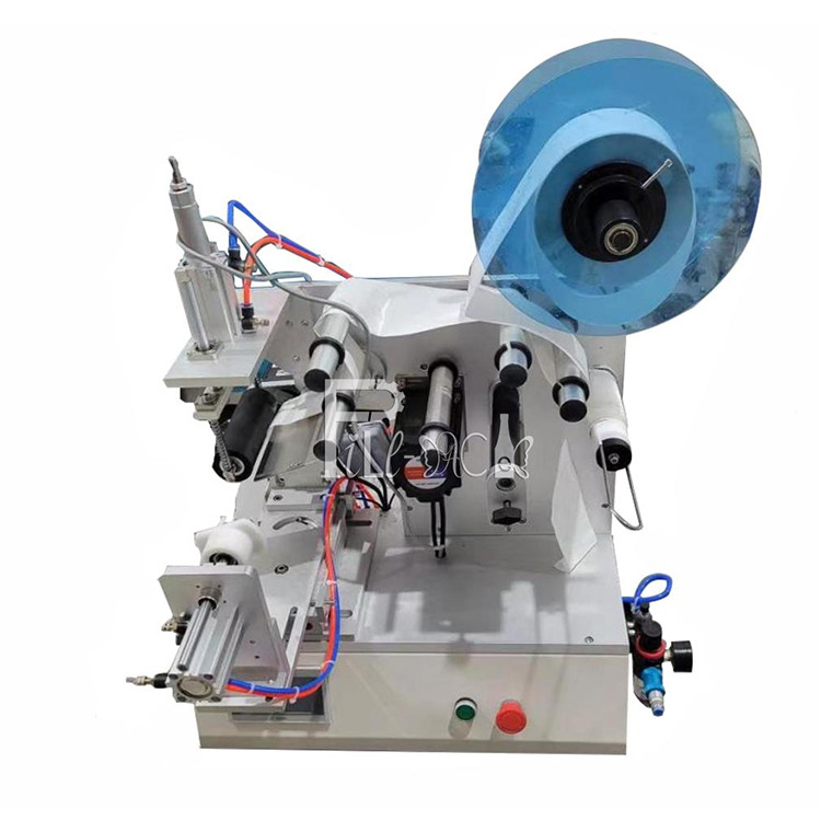 Étiqueteur adhésif semi-automatique d'équipement de machine à étiquettes d'autocollant pour les côtés de la bouteille 3 de place ou le cercle de bouteille ronde fournisseur