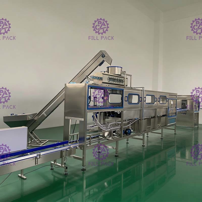 machine de remplissage de gallon de 270×490mm avec le tunnel de rétrécissement de label fournisseur