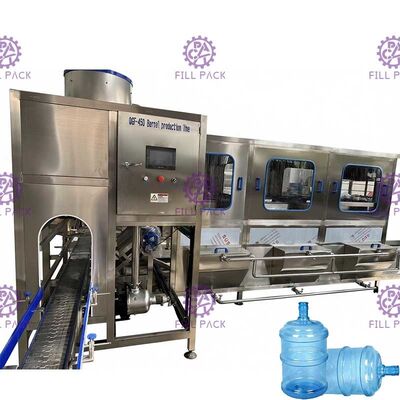 Capsulage remplissant de lavage mis en bouteille automatique de l'eau pure de machine de remplissage du gallon 450BPH