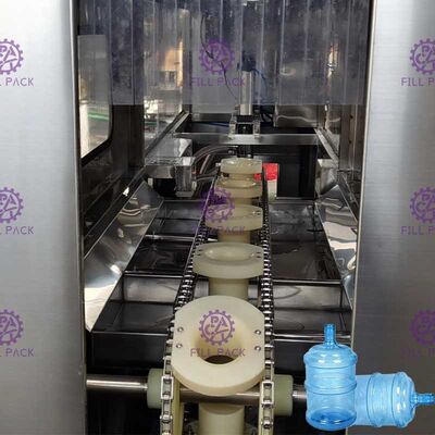 Sus 304 lavage alcalin chaud de l'eau de machine de remplissage de l'eau de 5 gallons