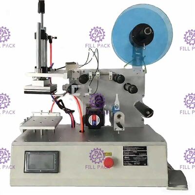 L'étiqueteur plat de bouteille de place semi-automatique cogne l'équipement adhésif simple de machine à étiquettes d'autocollant de côtés latéraux ou doubles